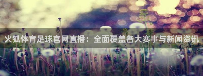 nba黑白体育：火狐体育足球官网直播：全面覆盖各大赛事与新闻资讯